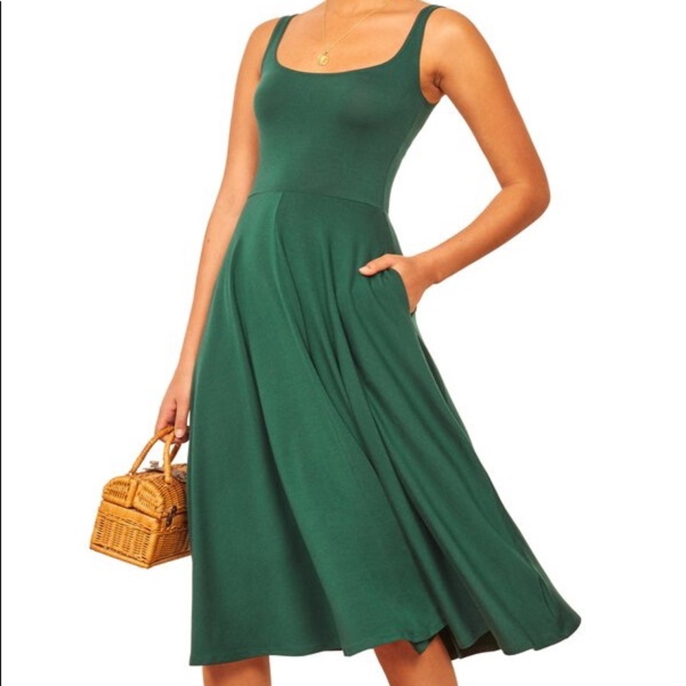 Reformation Spaghetti Strap Midi Dress READ DESCRIPTION